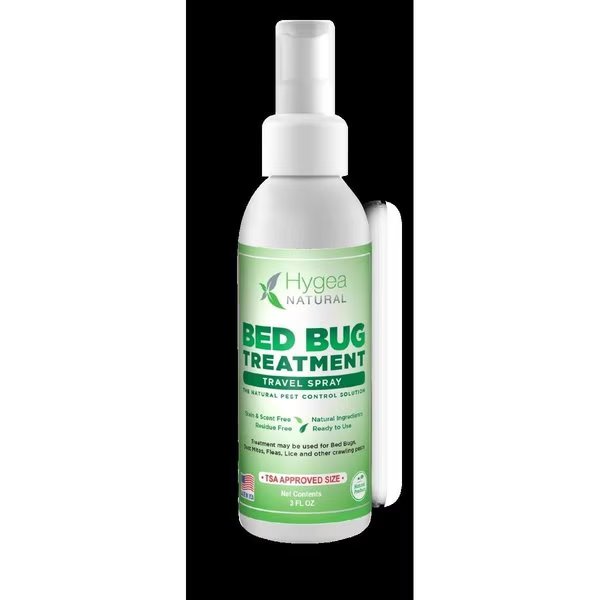 3 oz Bed Bug Treatment Travel Spray, Hygea Natural, Mfr#: EXT-1001